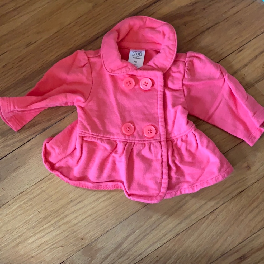 Adorable newborn double pea coat